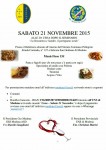 Cena Sabato 21 Novembre